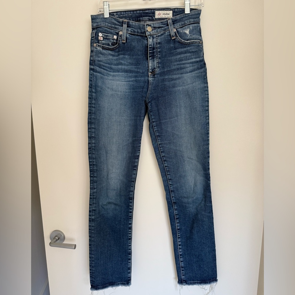AG Mari Mid Rise Slim Straight Leg Jeans